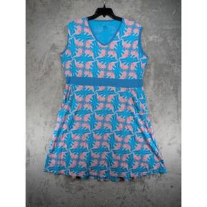 Svaha Organic Cotton Axolotl Sleeveless Dress Women's 3X STEM Science Whimsical